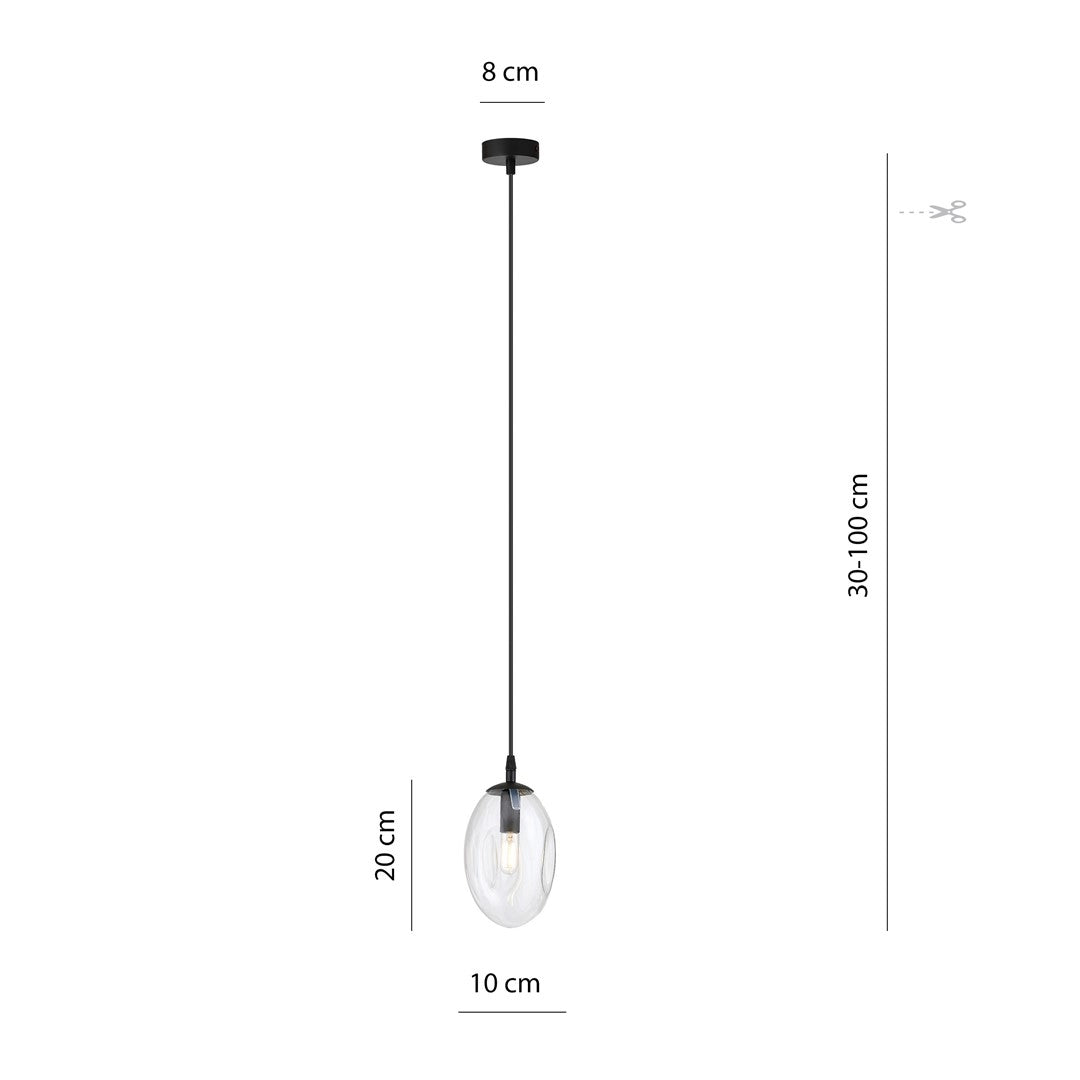 Astral 1 pendant light clear