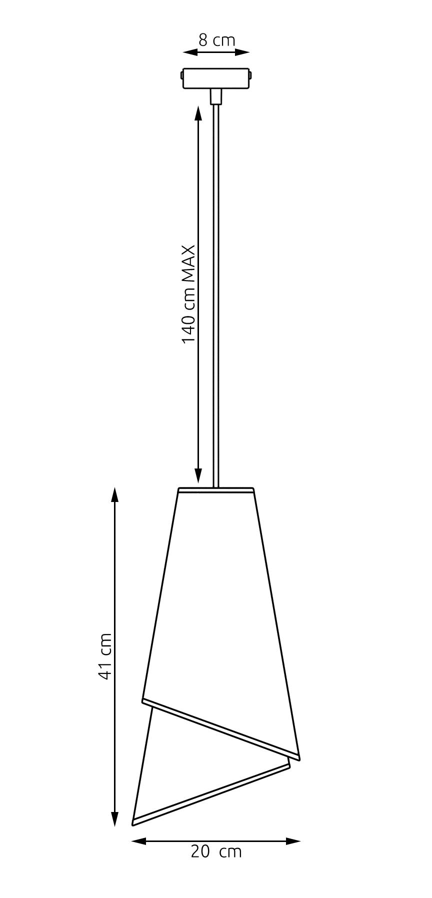 Moda 1 pendant light black/gold