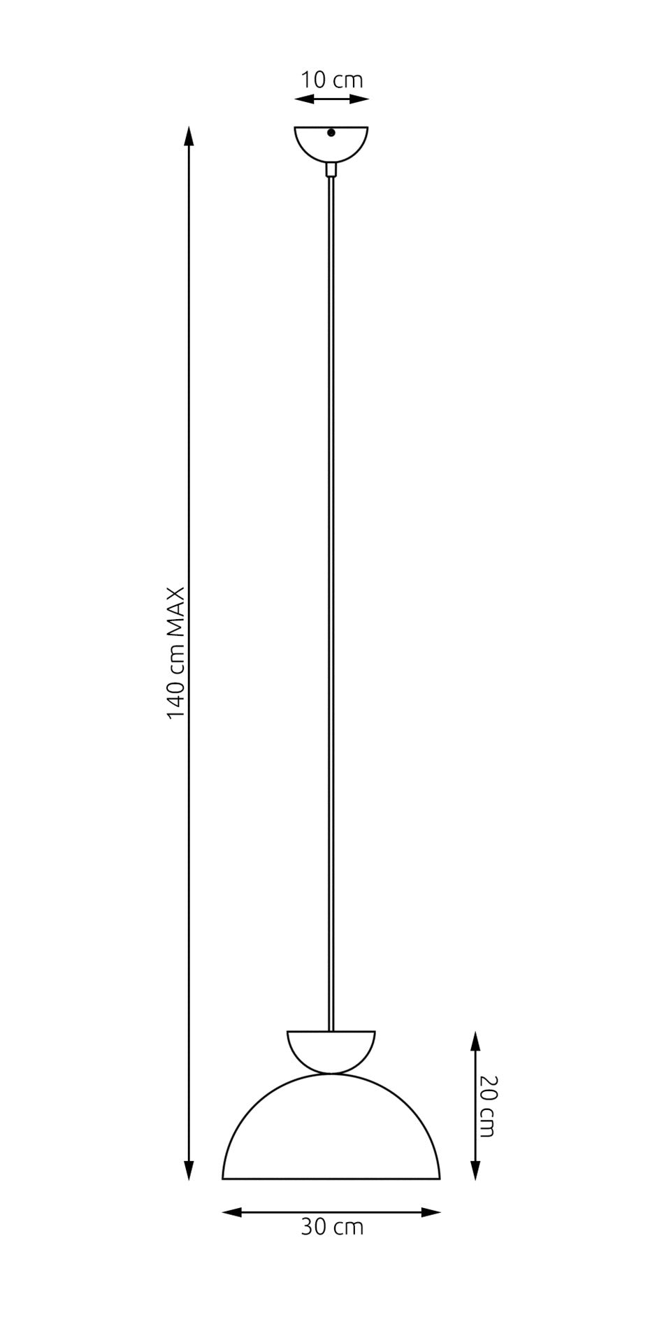 Lunaro 1S pendant light white/black