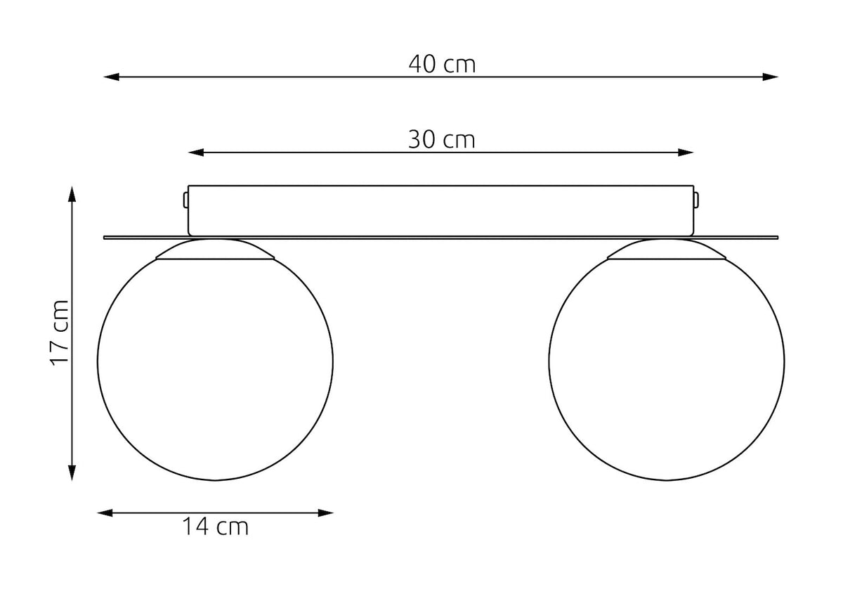 Solar 2 ceiling lamp burgundy/opal