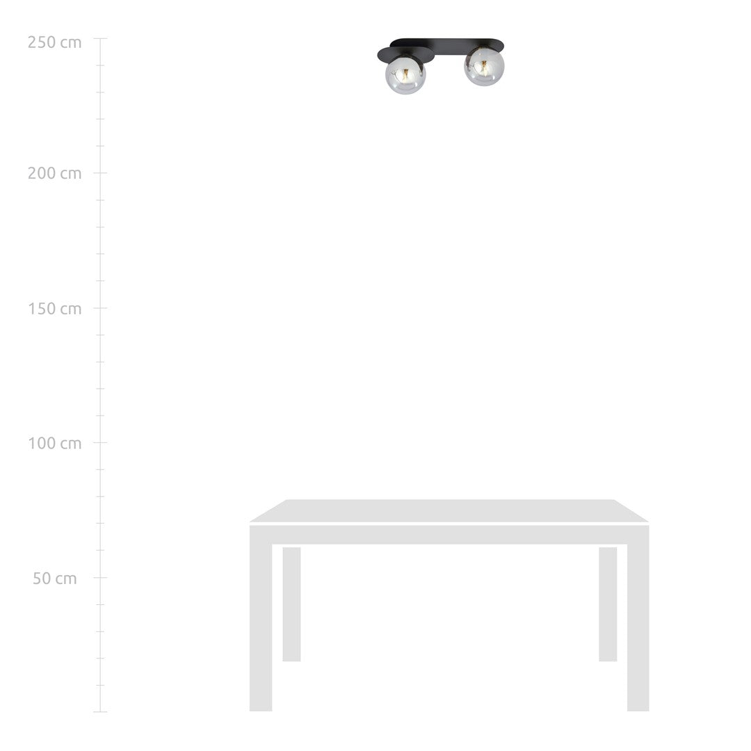 Plaza 2 ceiling lamp black/graphite