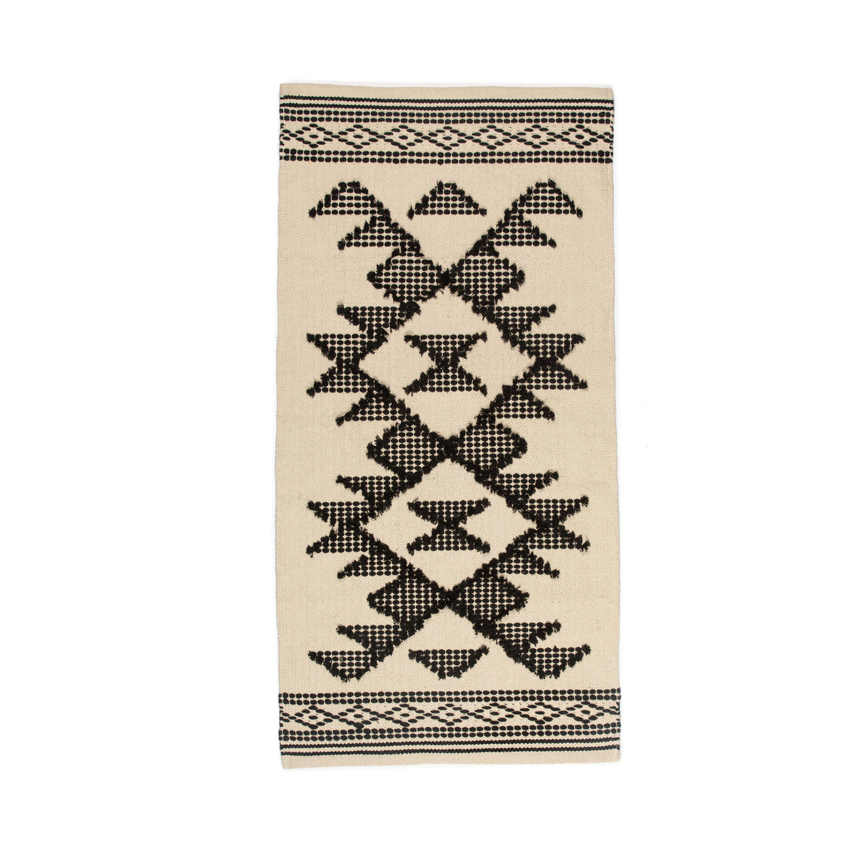 Kenzi rug black/white 70x140 cm.