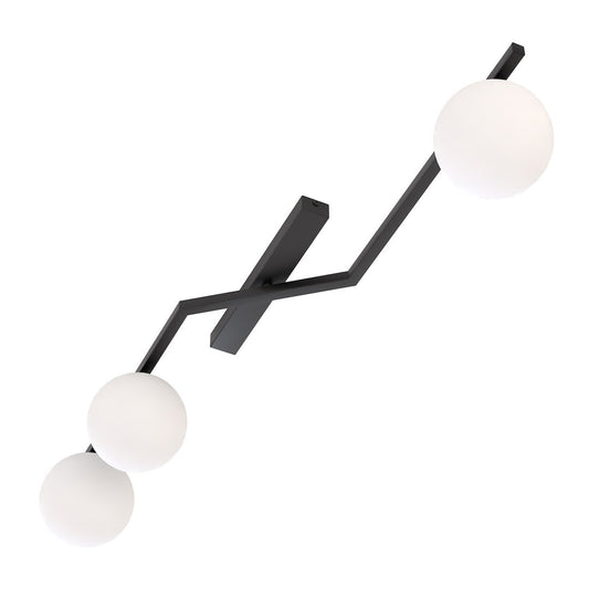 Naton 3 ceiling lamp black/opal