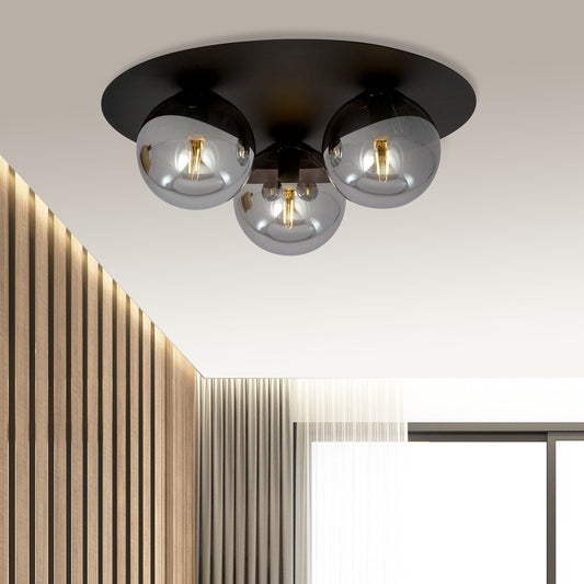Solar 3 ceiling lamp black/graphite