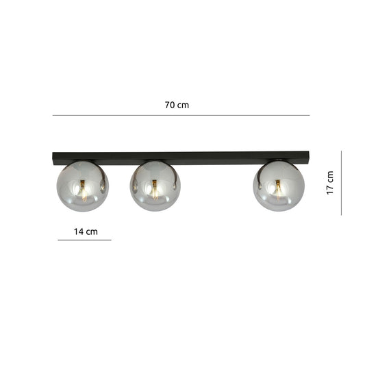 Fit 3 ceiling lamp black/graphite