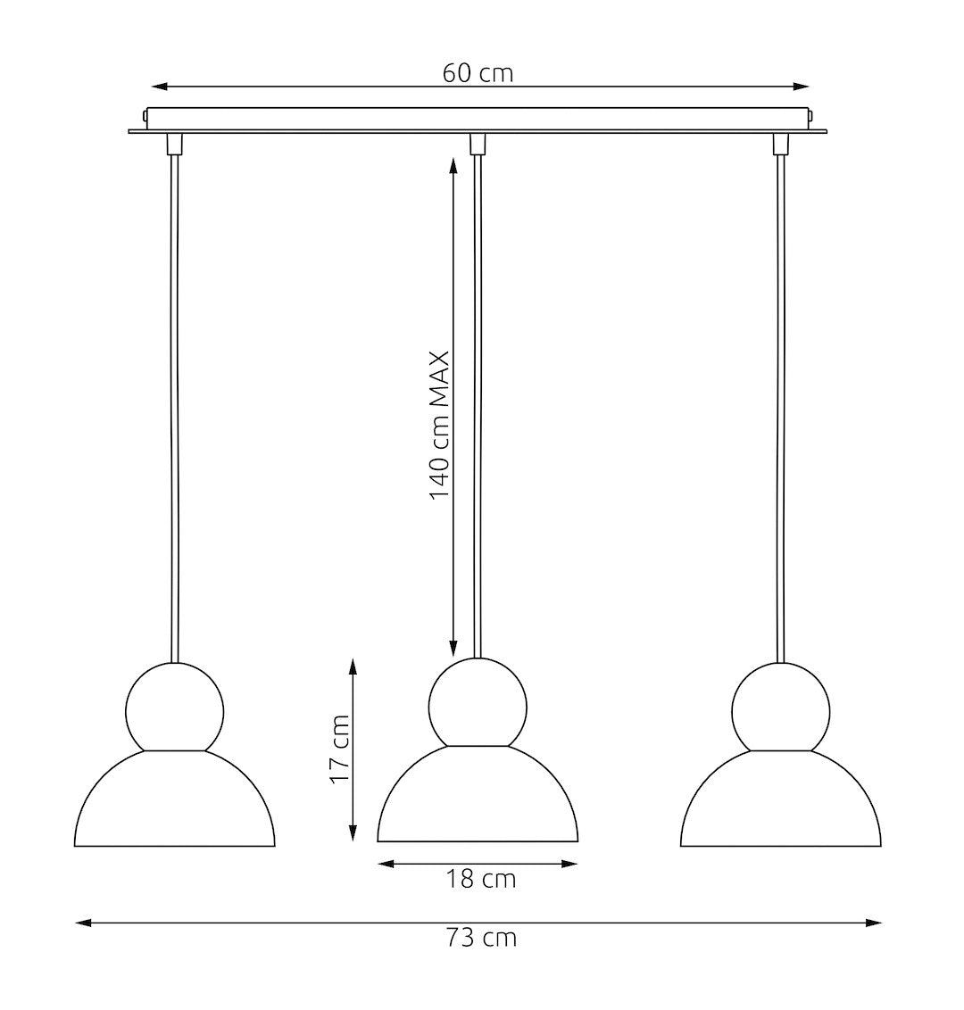 Kaki 3 ceiling lamp white