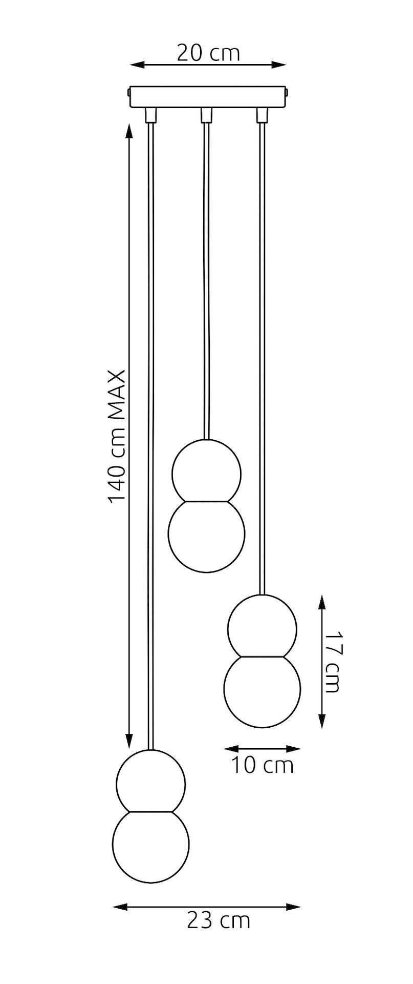 Loop 3 pendellampe sort