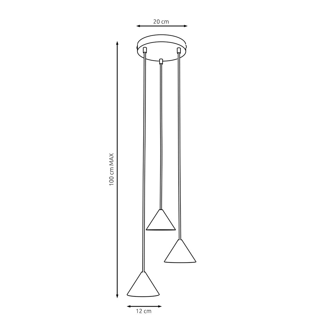 Elit 3 premium pendant light black