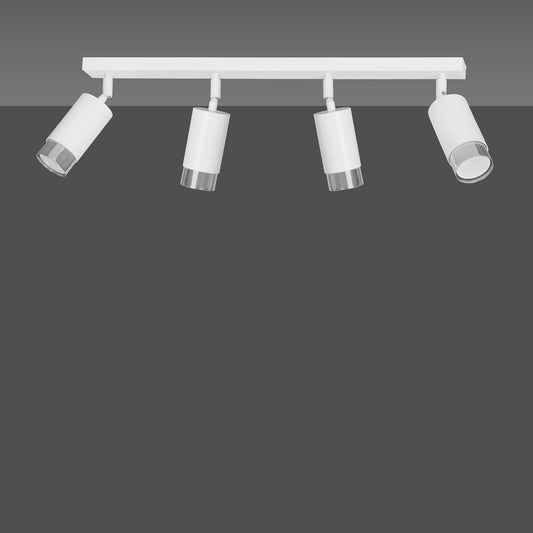 Hiro 4 ceiling spotlight white/chrome