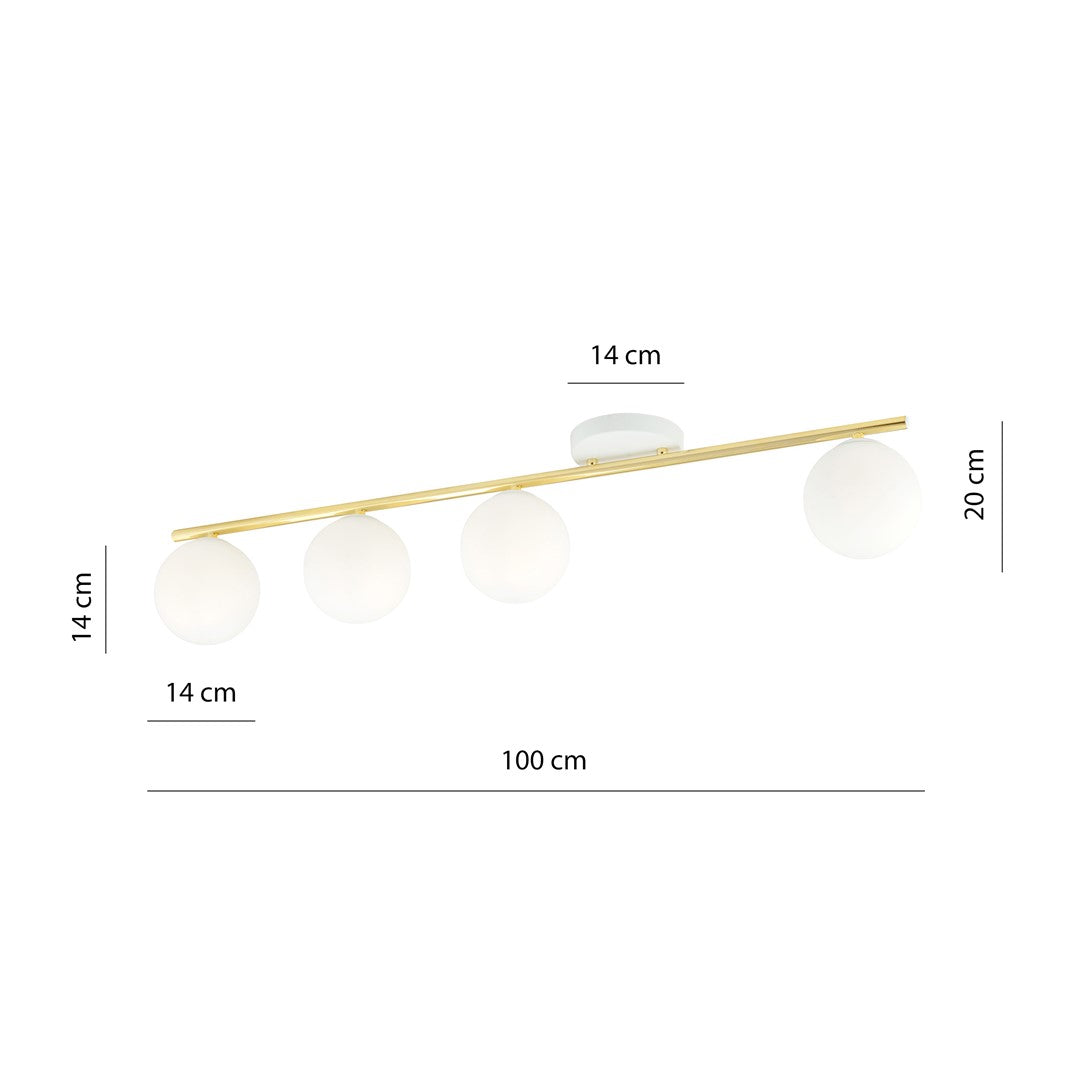 Monza 4 ceiling lamp white/opal