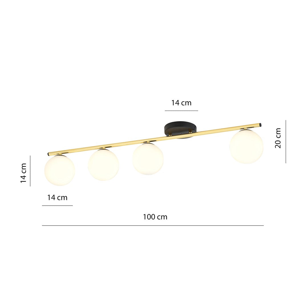 Monza 4 loftlampe sort/opal