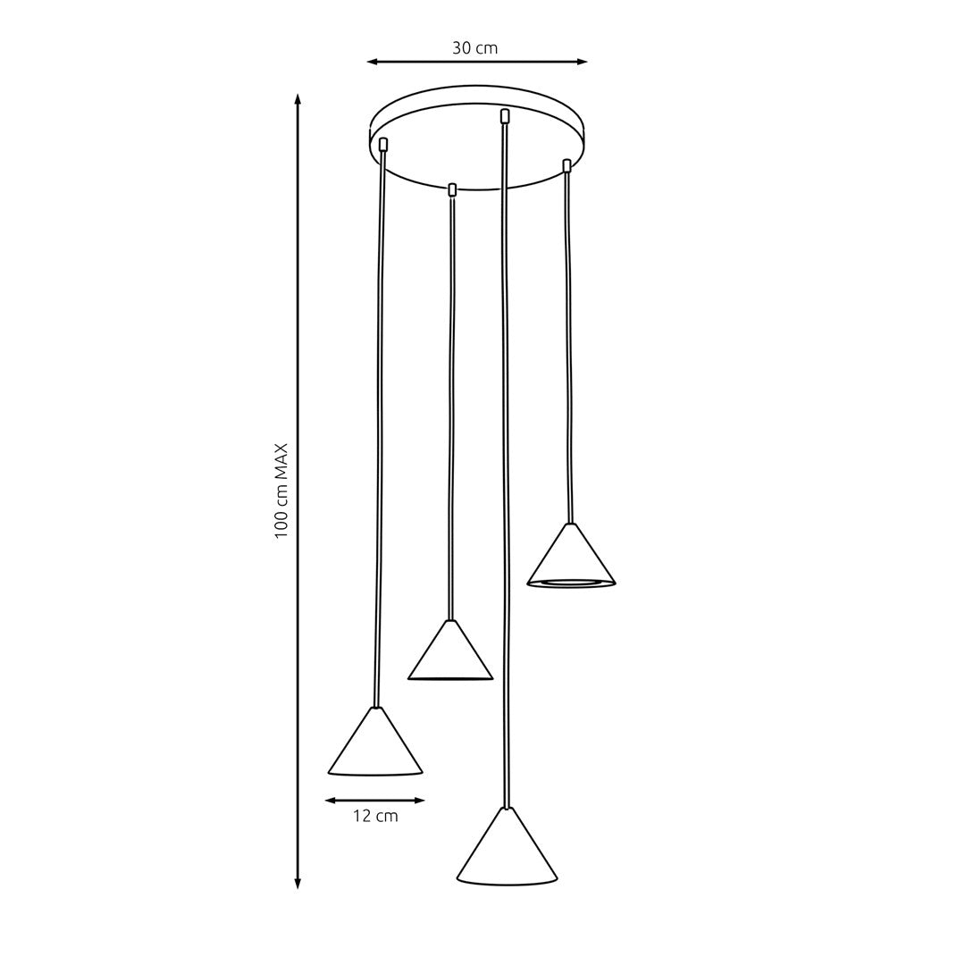 Elit 4 premium pendant light gold