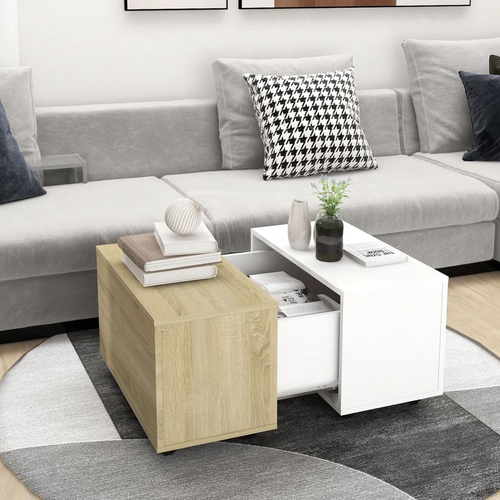 Sofabord 60X60X38 Cm Konstrueret Træ Kunsteg
