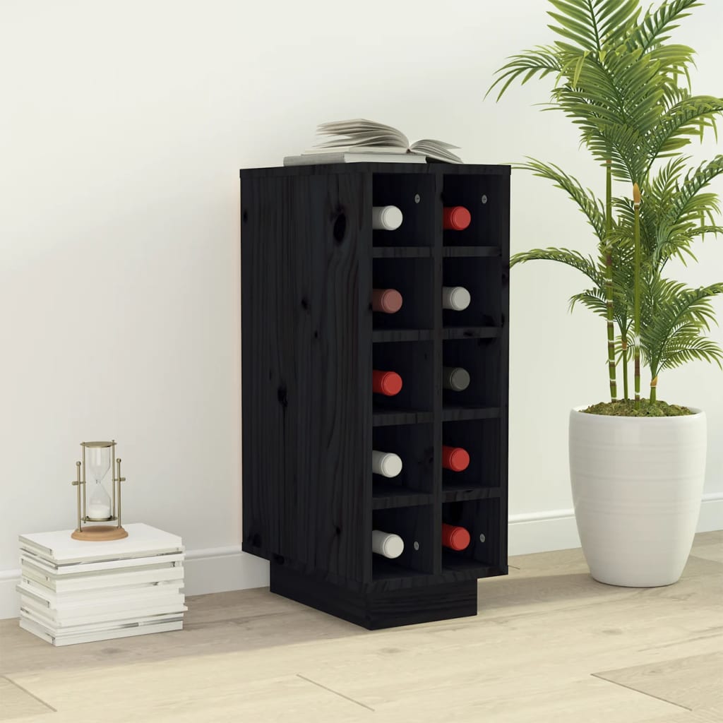 Vinskab 23X34X61 Cm Massivt Fyrretræ