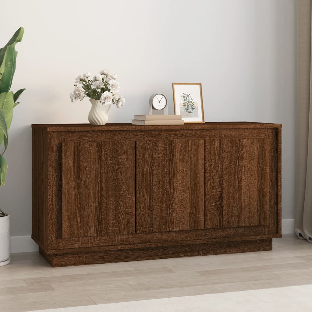 Skænk Håndlavet Eg 102X35X55 Cm Konstrueret Træ