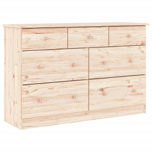 Kommode Alta 112X35X73 Cm Massivt Fyrretræ