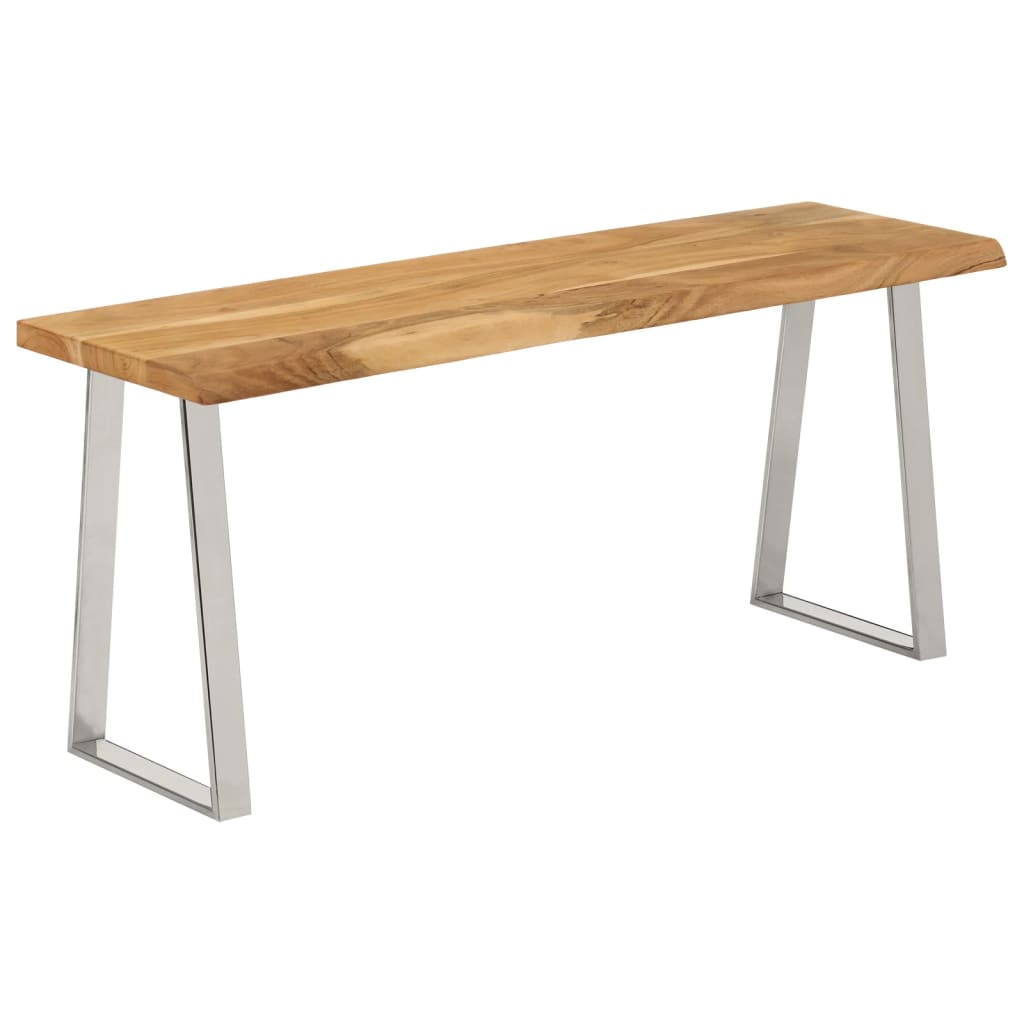 Bænk Med Naturlig Kant 105 Cm