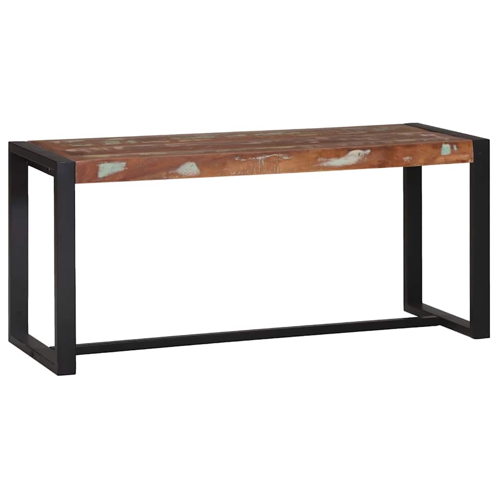 Bænk 80X35X45 Cm Massivt Flerfarvet