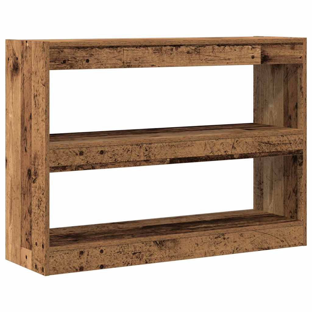 Bogreol 2 Niveauer 100 X 30 X 72 Cm Konstrueret Træ