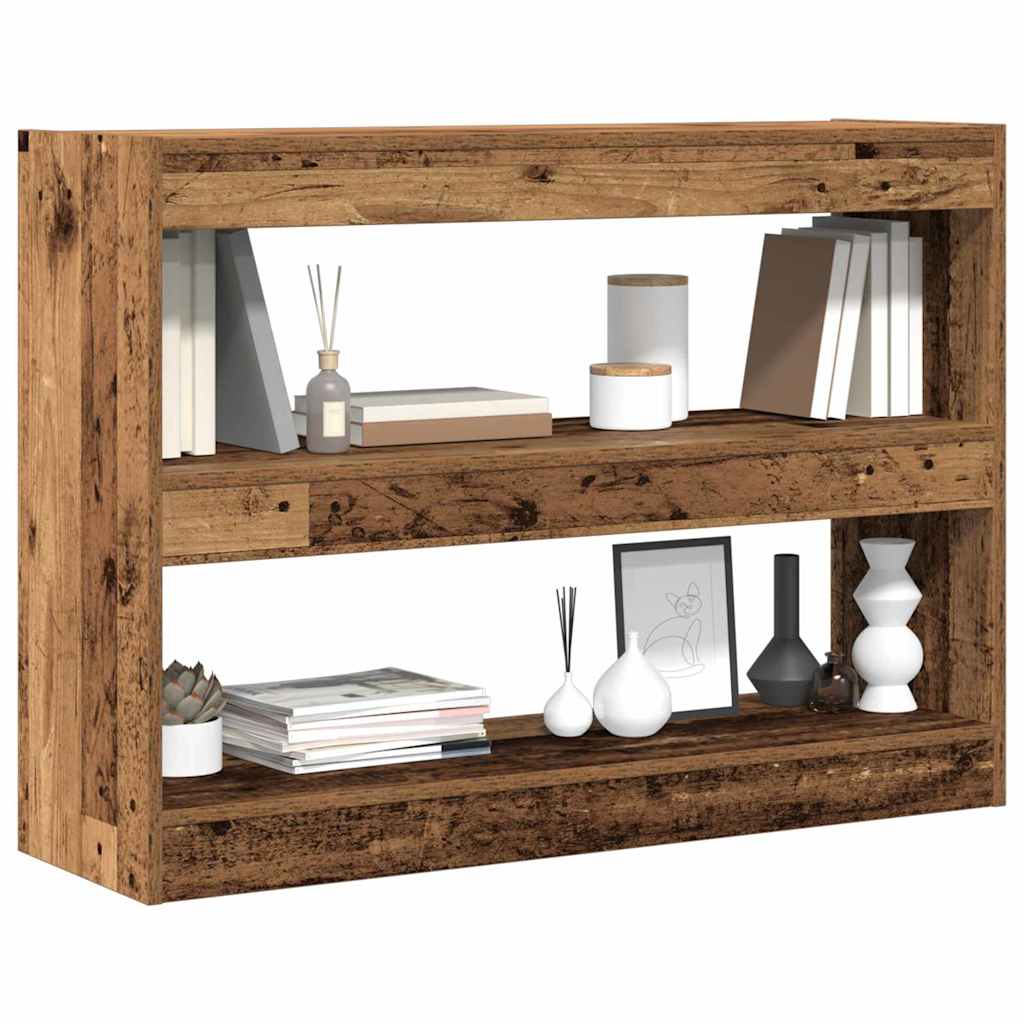 Bogreol 2 Niveauer 100 X 30 X 72 Cm Konstrueret Træ