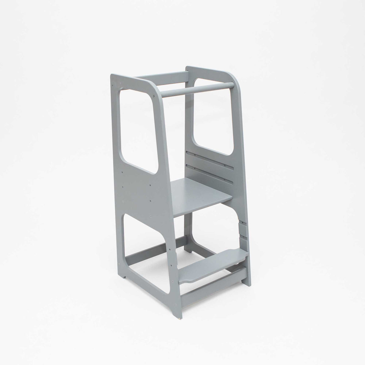 Kids' kitchen tower with 3 height levels - grey