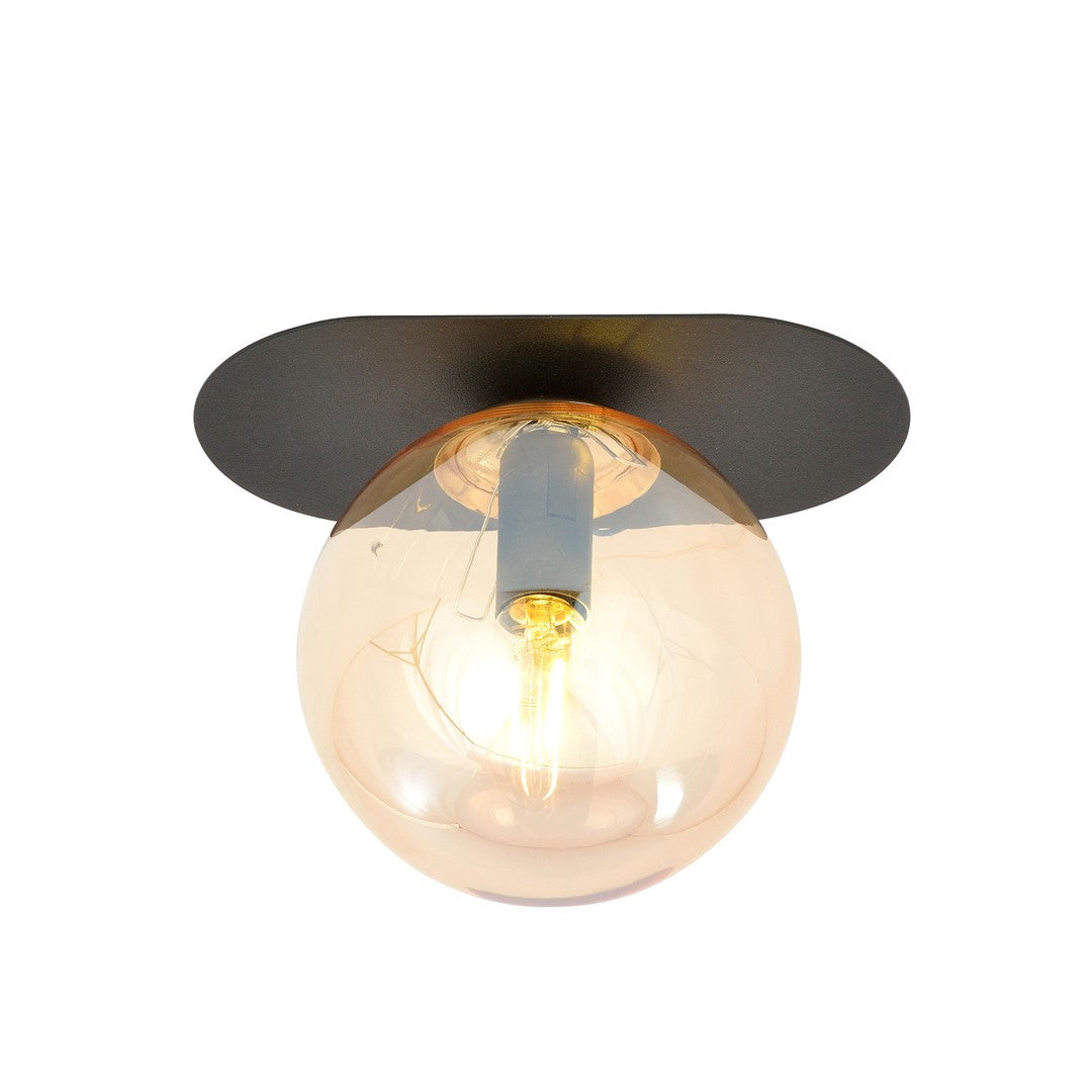 Plaza 1 ceiling lamp black/amber