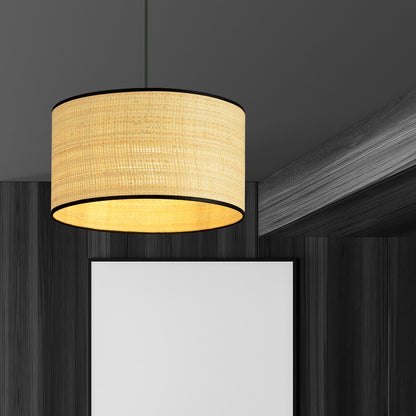 Aston 1 pendant light rattan
