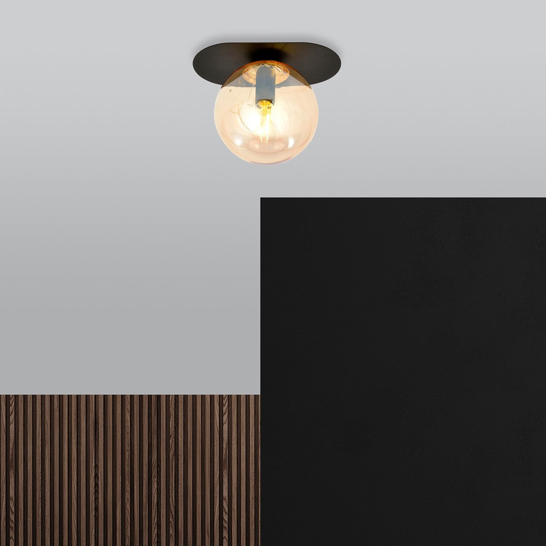 Plaza 1 ceiling lamp black/amber