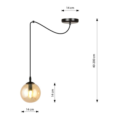 Gigi 1 pendant light amber