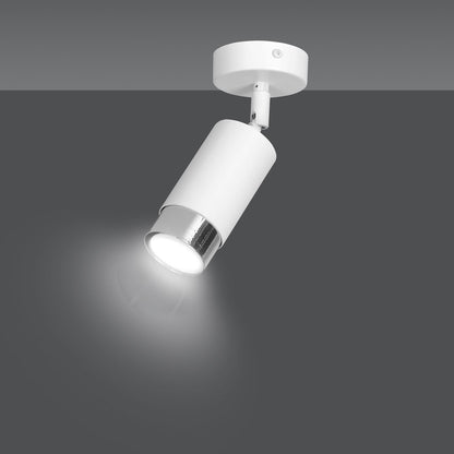 Hiro 1 ceiling spotlight white/chrome