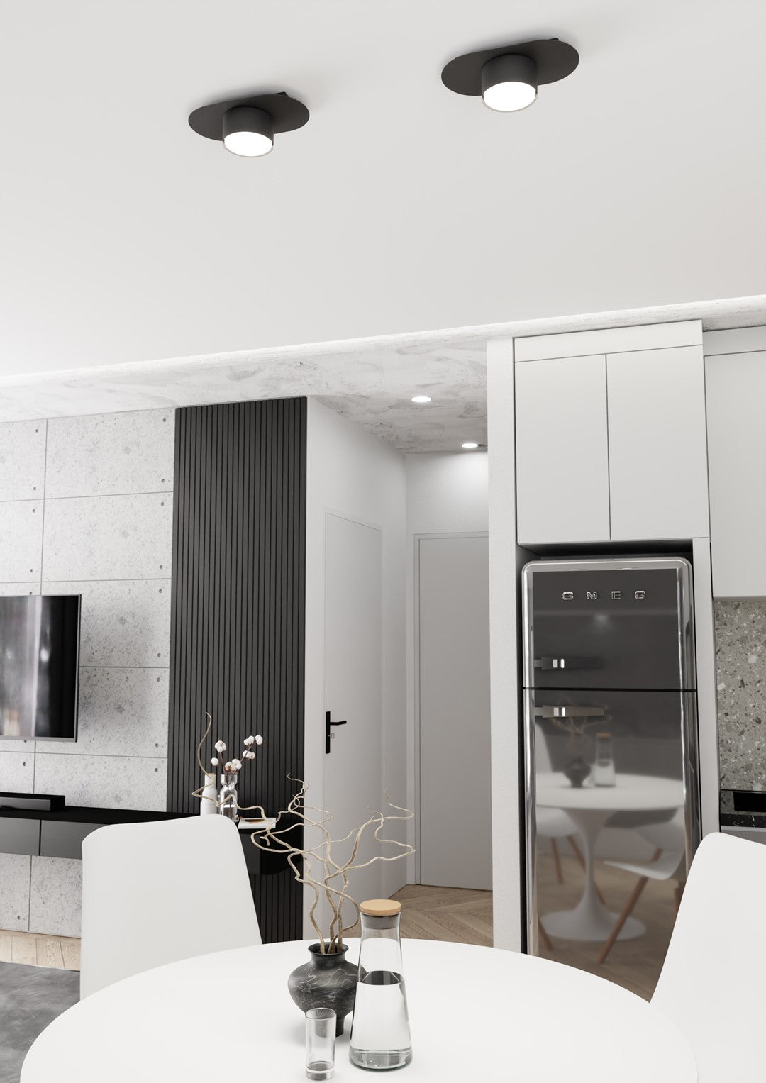 Stilo 1 loftlampe sort