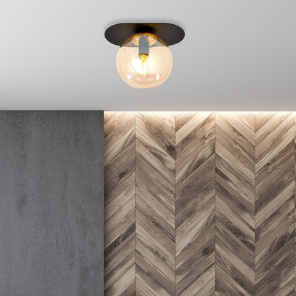 Plaza 1 ceiling lamp black/amber