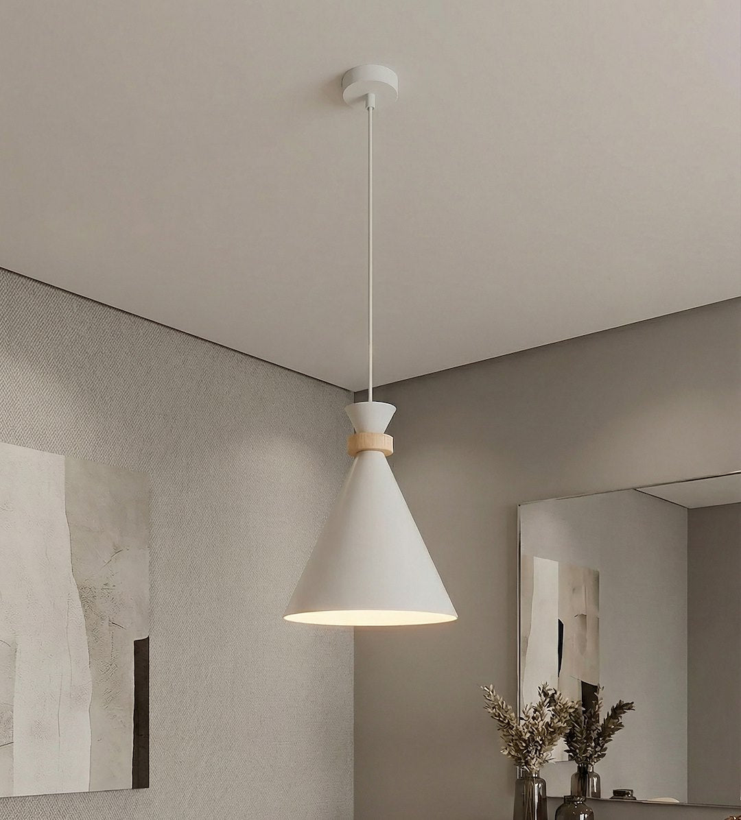 Zero 1 pendant light white