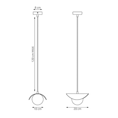 Ritual 1 pendant light white