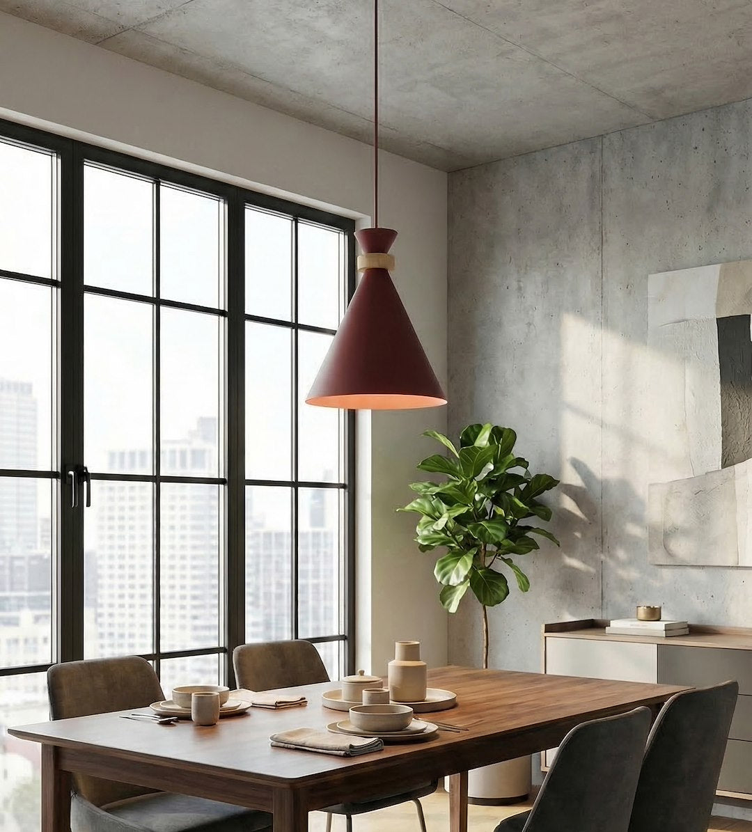 Zero 1 pendant light burgundy