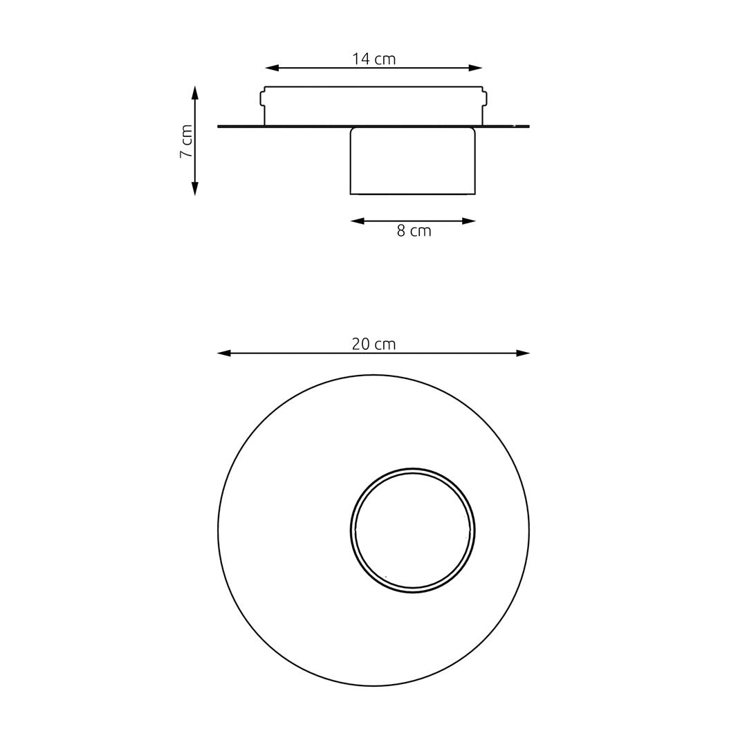 Pixo 1 ceiling lamp black