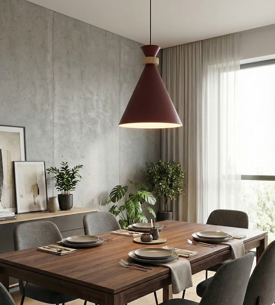 Zero 1 pendant light burgundy