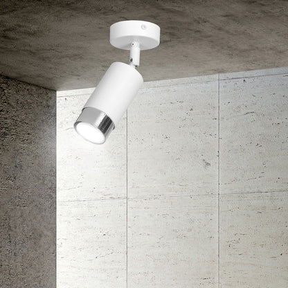 Hiro 1 ceiling spotlight white/chrome