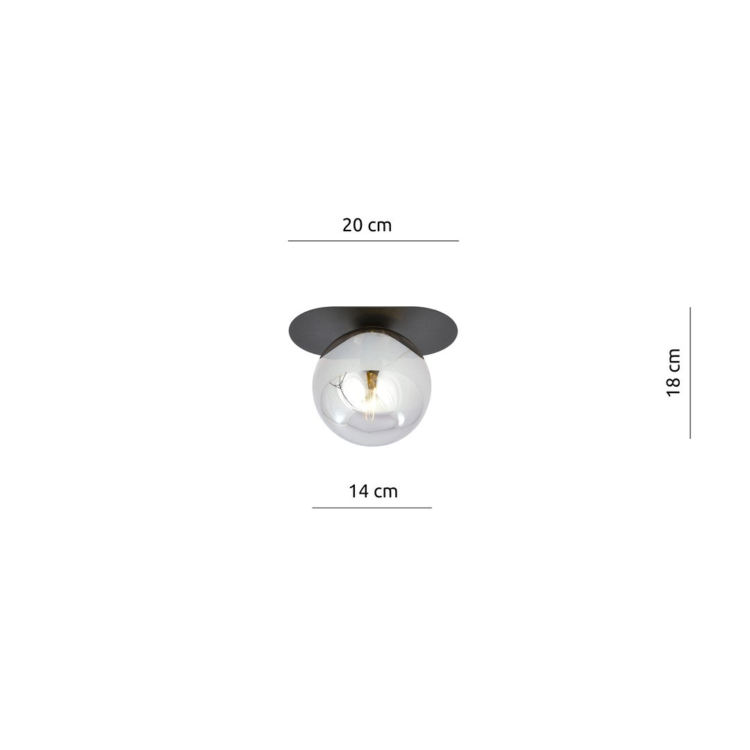 Plaza 1 ceiling lamp black/graphite