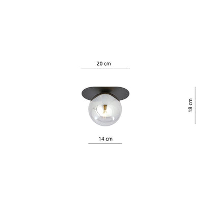 Plaza 1 ceiling lamp black/graphite