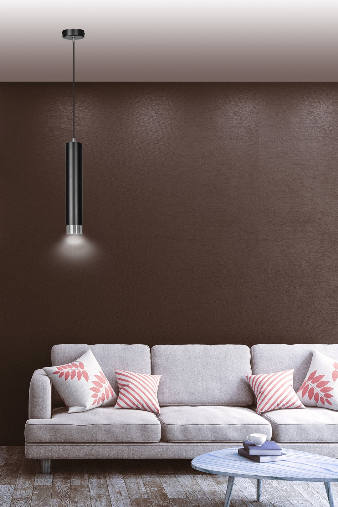 Kibo 1 pendant light black/chrome