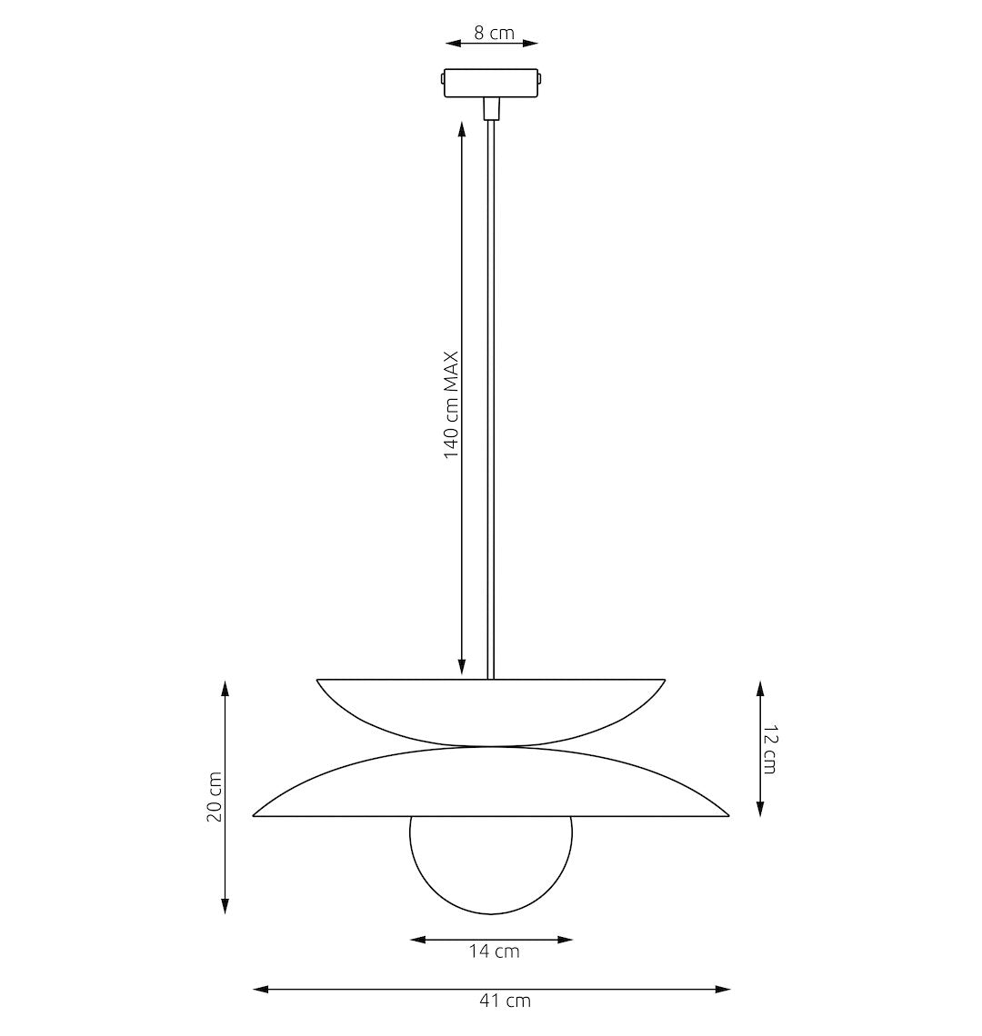 Nagoya 1 pendant light black