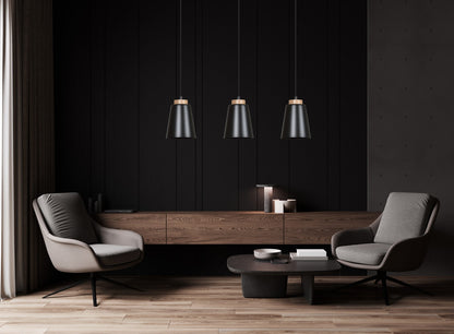 Bolero 1 pendant light black