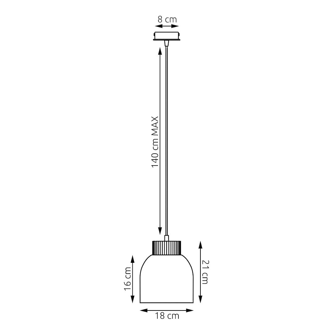 Vigo 1 pendant light mocha
