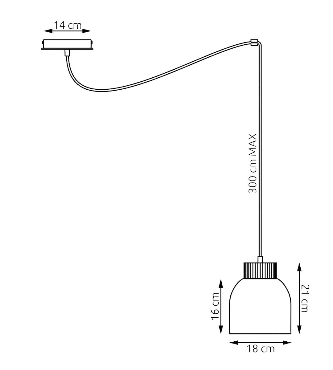 Kru 1 pendant light white