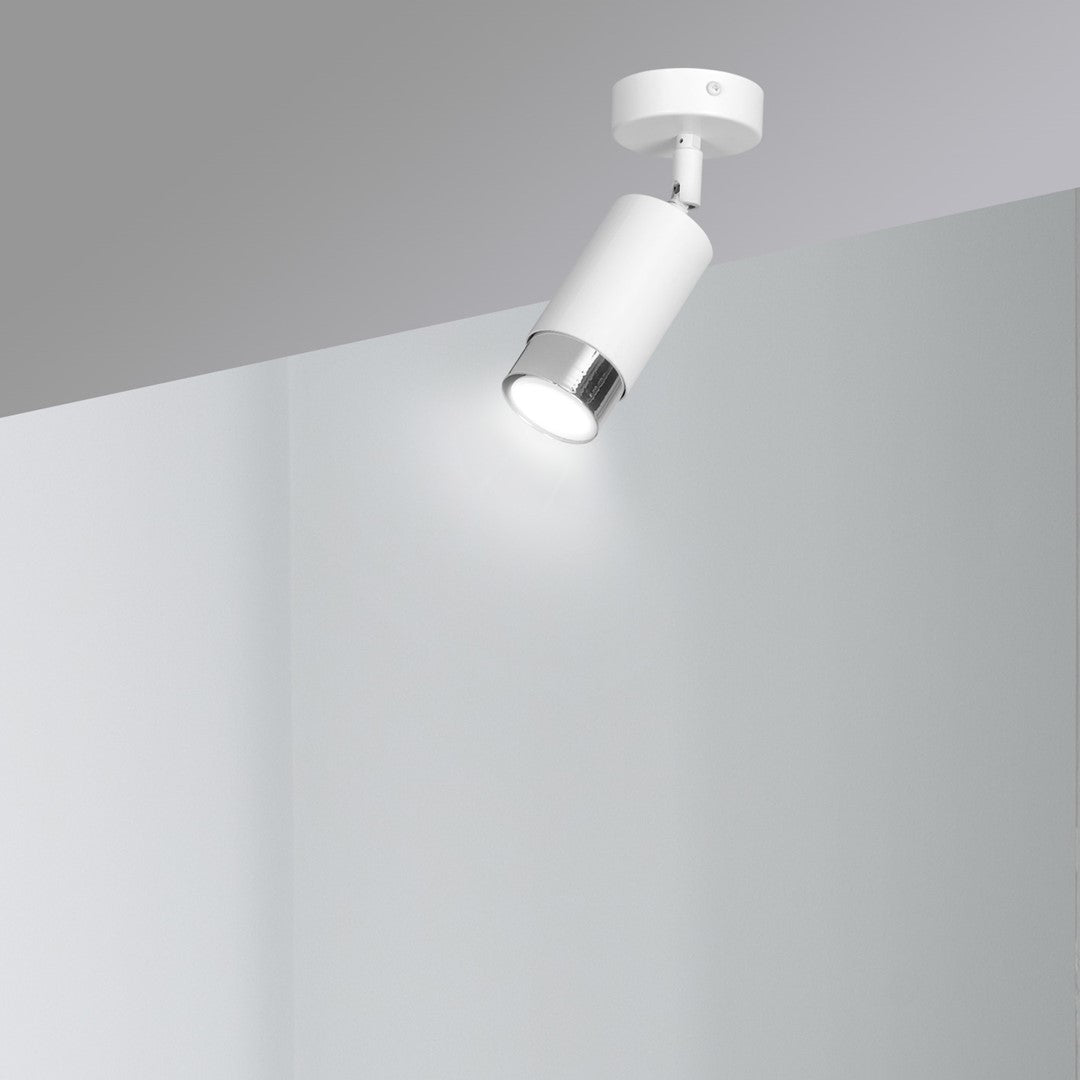 Hiro 1 ceiling spotlight white/chrome