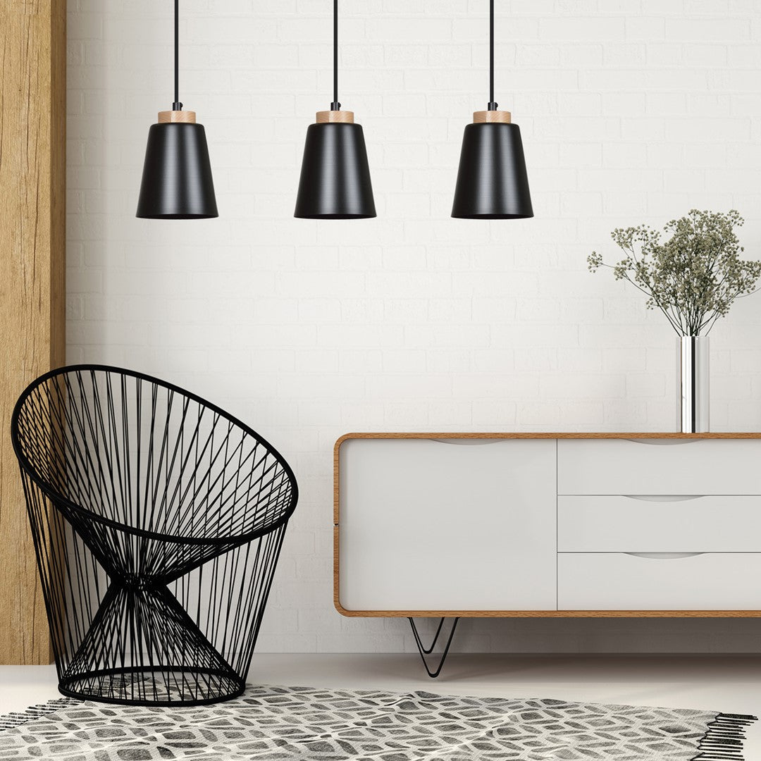 Bolero 1 pendant light black