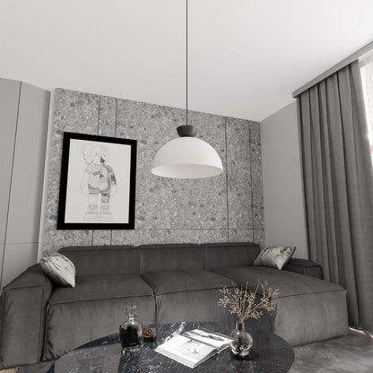 Lunaro 1L pendant light white/black