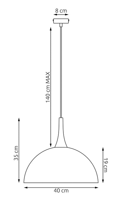 Nautica 1L pendant light mocha