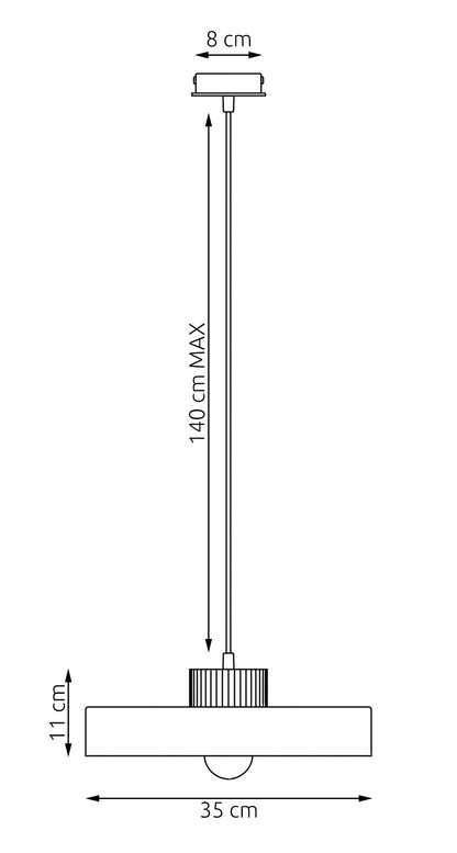 Kivi 1L pendant light mocha